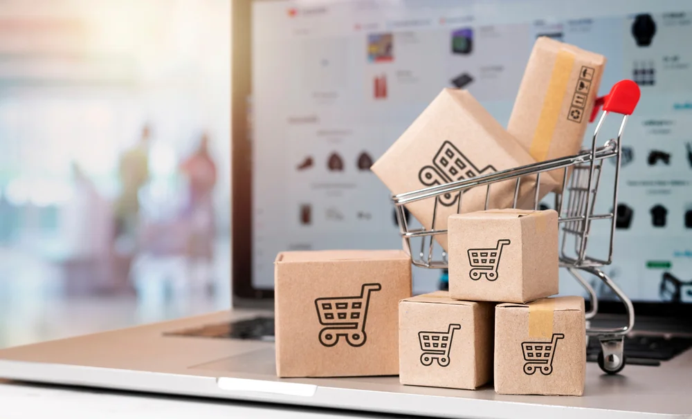 Boutique en ligne e-commerce avec panier d'achat