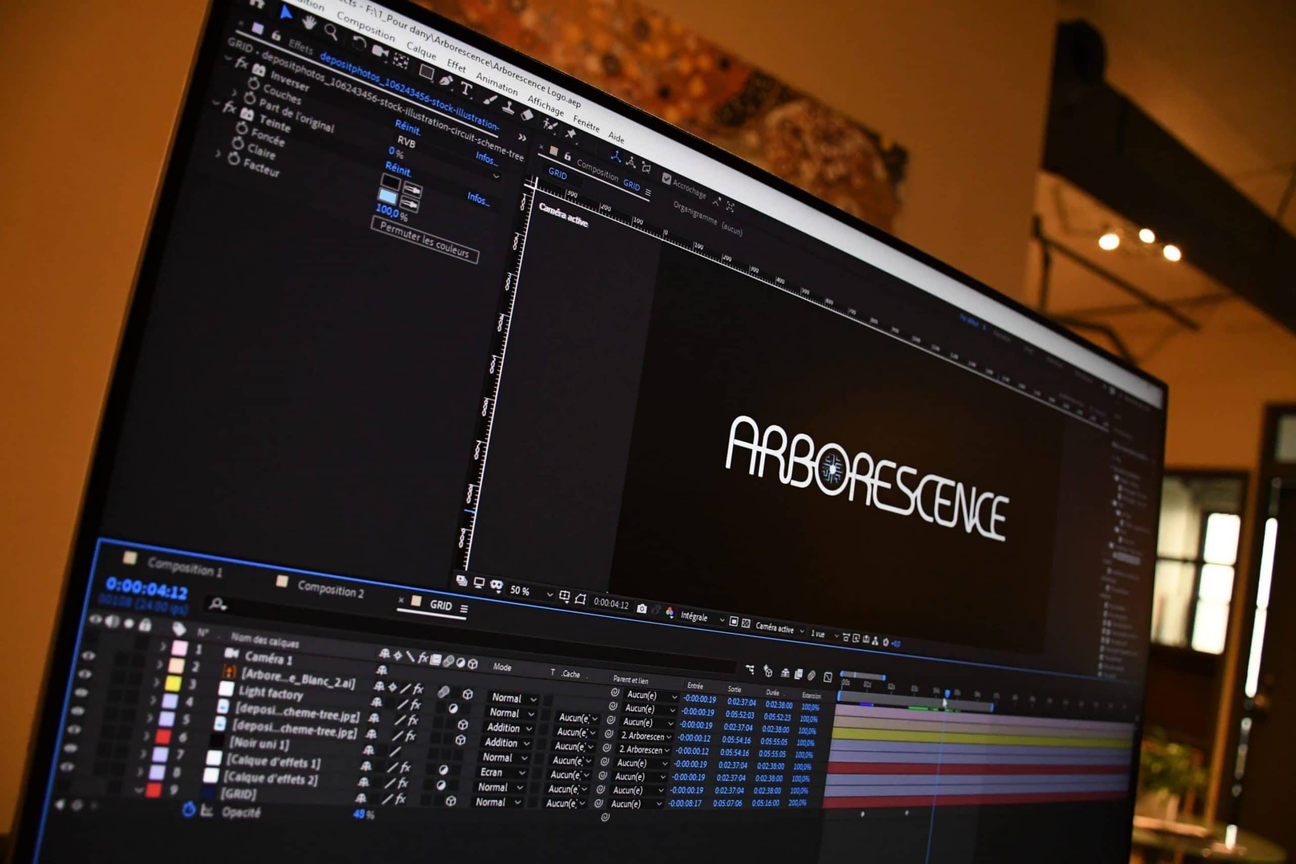 Montage vidéo professionnel sur logiciel d'édition